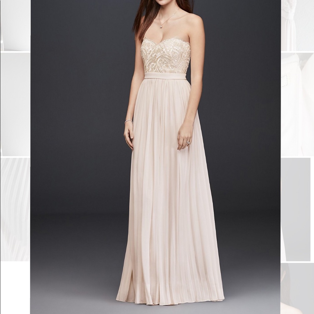 Corded Lace and Chiffon Bridal Dress NWT